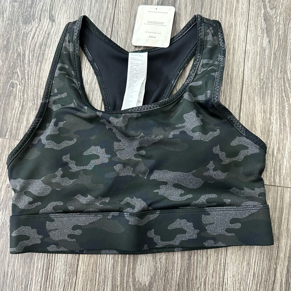 Fabletics Black Camo Sports Bra